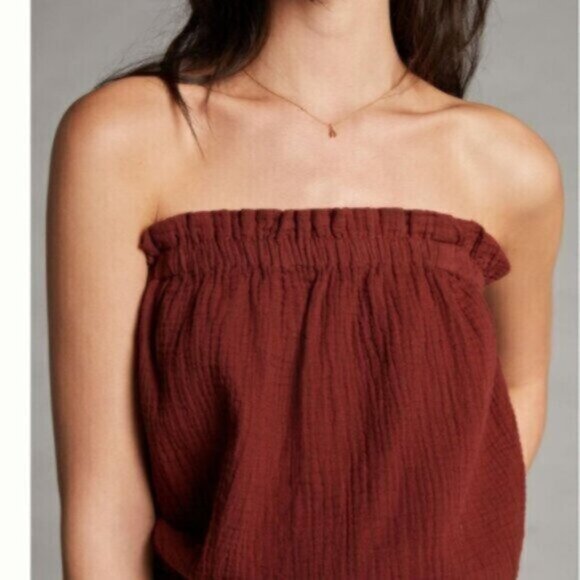 Anthropologie April Gauzy Tank Crimson Sz XL - Picture 11 of 12